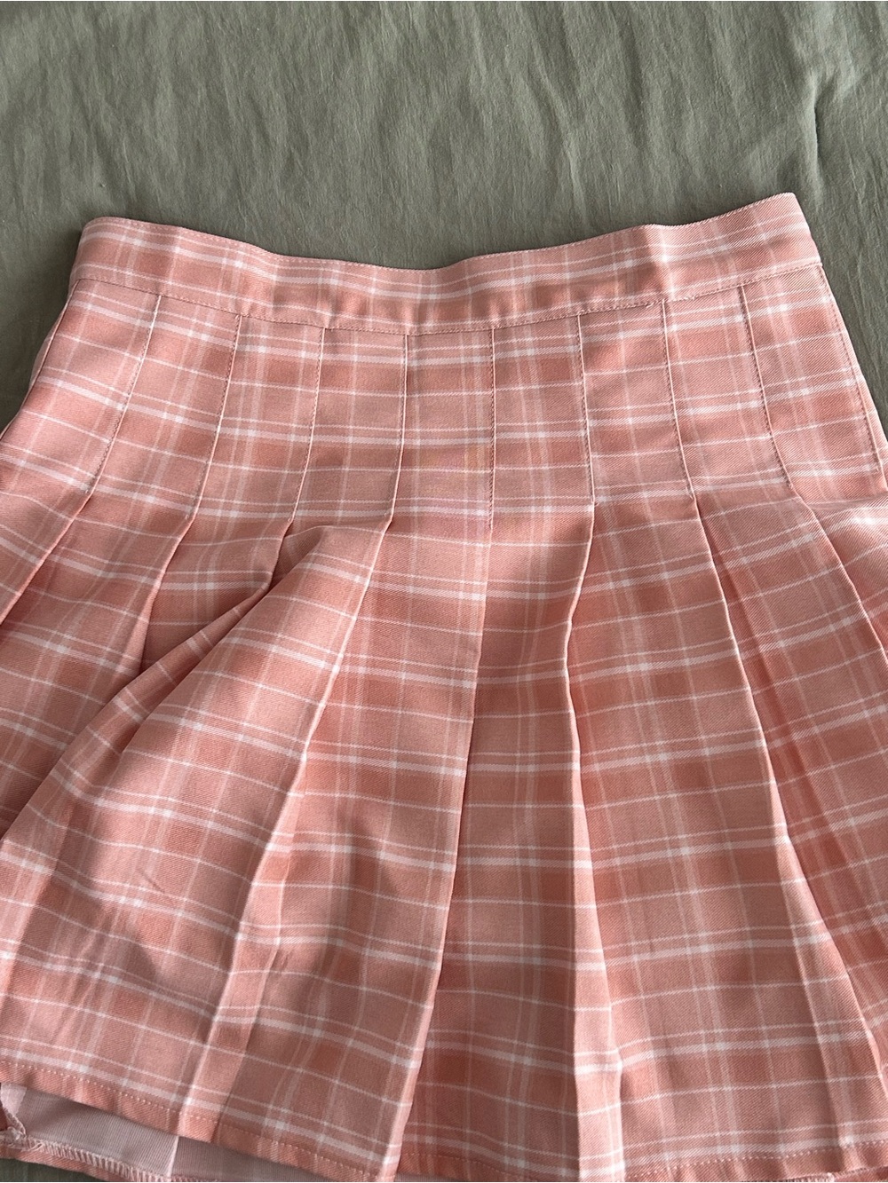 Pleated Pink Plaid Mini Skirt - Feminine A-Line Style